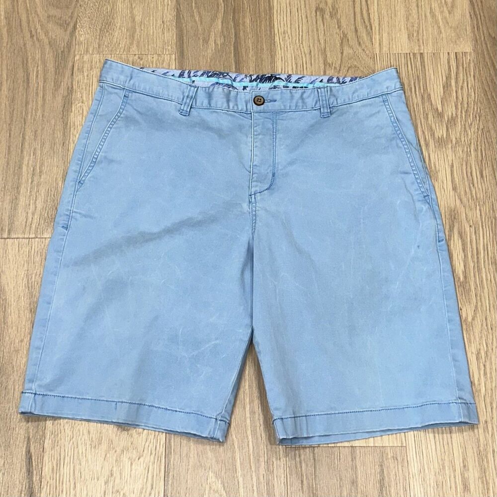 Tommy Bahama Boracay Shorts Mens 36 Light Sky Aqua Blue Faded 9" Inseam